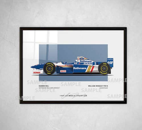 Damon hill signed print photo - damon,