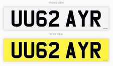 UZAIR UU62 AYR PRIVATE REG - Cherished Personalised Registration Number Plate