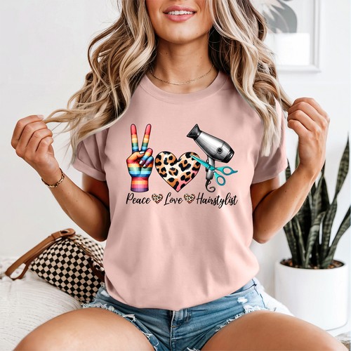 Peace love hairstylist womens - peace,
