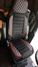 Black 2 pcs Deluxe Seat Covers