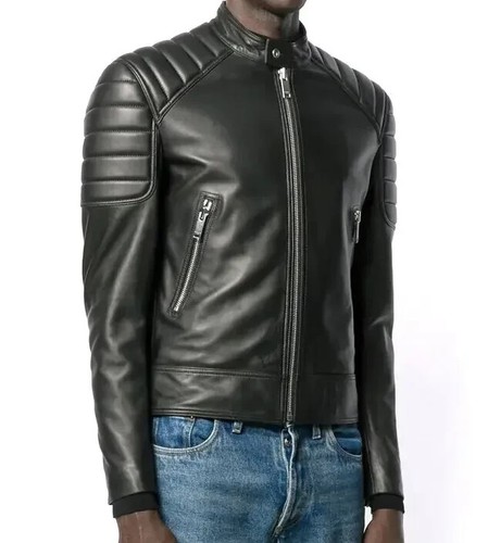 Cafe racer leather - black, biker