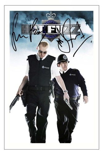 Nick frost simon pegg signed - pegg,