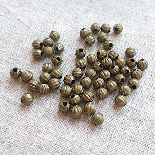 Metal spacer beads corrugated - metal,