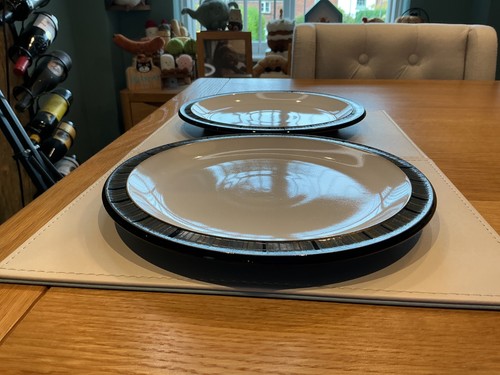 Denby jet stripes salad plates - stripes,