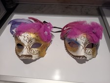 2 Vintage Masquerade Masks