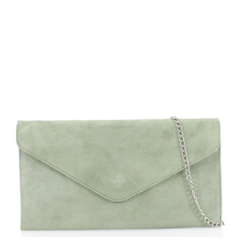 Women italian suede clutch - italian,