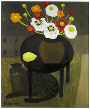 Cat and Table Mary Fedden