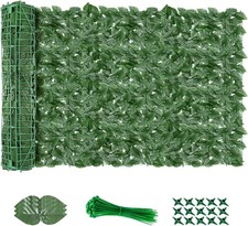 AGJIDSO Artificial Ivy Fence 3x1m Privacy Hedge Apple Leaves Garden Balcony