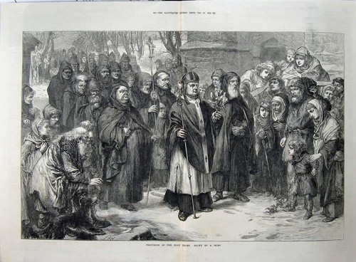 Old antique print 1872 - old,