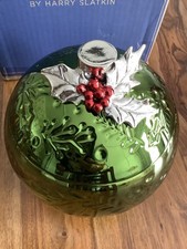 Home Worx By Harry Slatkin Empty Christmas Candle Jar Green