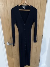 Black Knit Midi Dress - H&M -