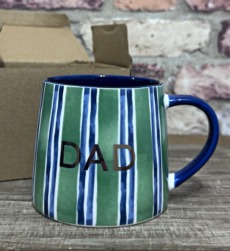 Ceramic coffee mug striped - coffee,