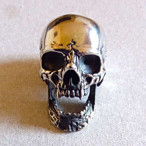 Metal chrome skull skeleton - chrome,