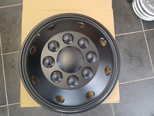 WHEEL TRIMS 16" BLACK PLASTIC  TRUCK MOTORHOME VANS HORSEBOX SET 0F 4 3.5 ton 
