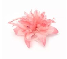 Ladies Womens Flower Feather