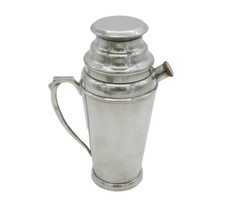 Early 20th Century Silver Plated Cocktail Shaker Antique c1920 Art Deco