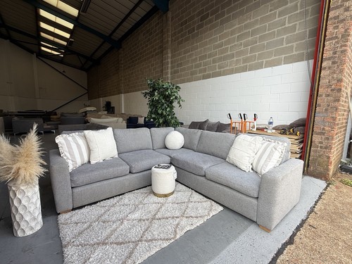 John lewis grey - corner, sofa