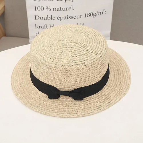Women ladies straw boater - ladies,