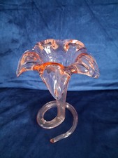 Murano? vase Trumpet style Pale pink 7 inches tall Good Condition 