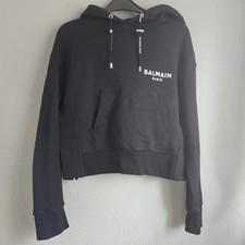 Balmain Cropped Black Hoodle