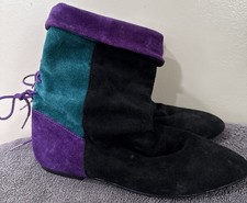 Vintage 80s Colorblock Suede