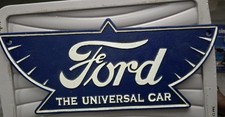 Cast Iron Wall Sign Ford 'Universal Car' British Automobile Classic Garage Gift
