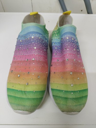 Rainbow coloured sparkly stone - rainbow,