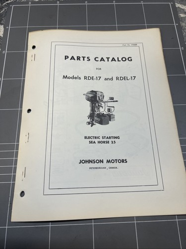 Vintage parts catalog johnson - parts,