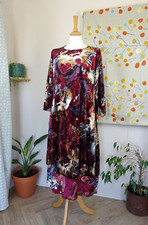Out Of Xile Multicoloured Velvet Butterfly Dress Size 2 UK M