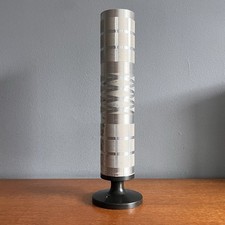 Vintage metal cylinder vase - vintage,