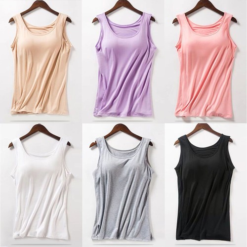 Women vest camisole with built - women,