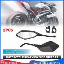 Motorcycle Rearview Side Mirrors FIT 7/8" Handle Bar HONDA Kawasaki Suzuki ATVs