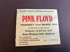 Pink Floyd Ticket 1977 Bingley