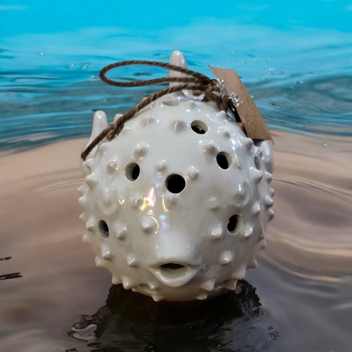Vtg puffer fish - fish, ceramic