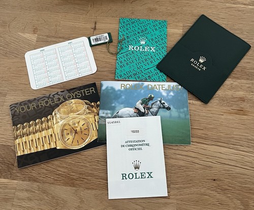 Rolex datejust 16233 paperwork - rolex,