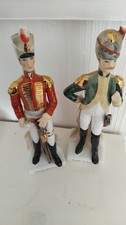 2 x Vintage 9" Porcelain Soldier Figures Figurines