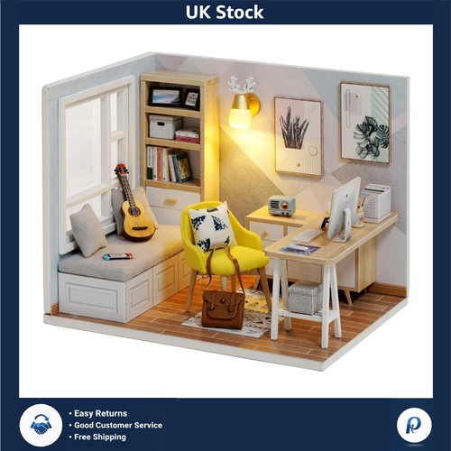 Miniature diy dollhouse kit - diy,