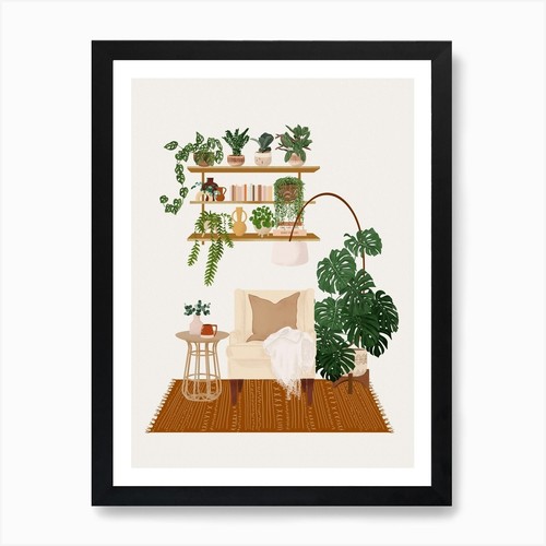 Reading nook art print - reading,
