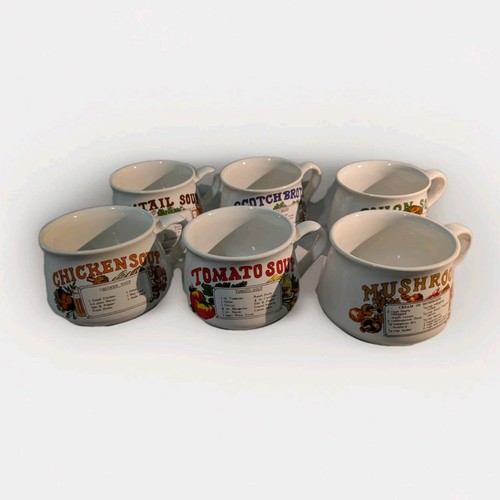 Set vintage recipe soup - 6,