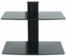 NEW LEVV BLACK GLASS 2 SHELF