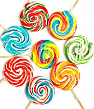 30 x LOLLIPOPS RAINBOW SWIRLY