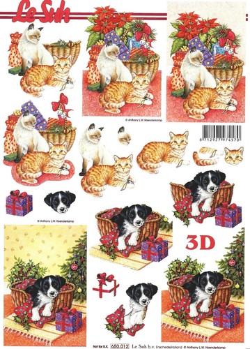 Christmas pets dog cat a4 - christmas,