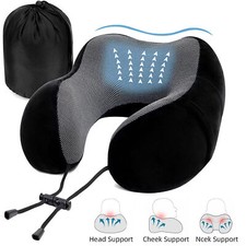 Travel Pillow Neck Pillow Memory Foam Neck Pillow Lightweight Flight Pillow-Gift