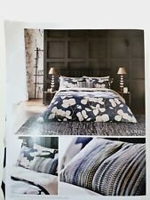Harlequin Kienze Ink Single Duvet Cover 200 Thread Count Cotton Sateen 