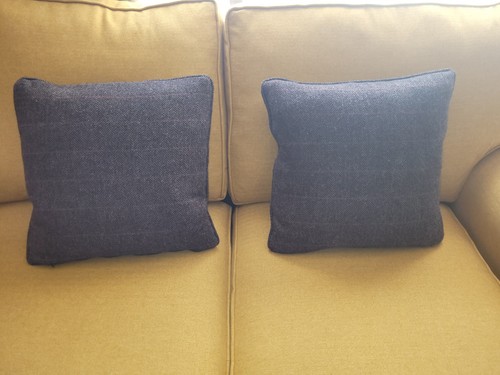 Pair harris tweed cushions - pair,