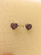 Sterling Silver Garnet Heart