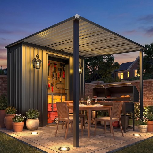 Metal lean to shed - 2-in-1, lean-to