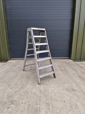 Industrial 7 Tread Step Ladder - Aluminium - Fold Away