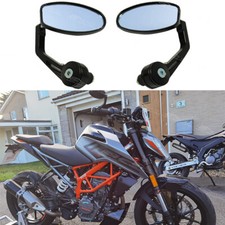 Motorcycle 7/8" Bar End Rearview Mirrors Anti-Glares For 125 390 690 790 890 990