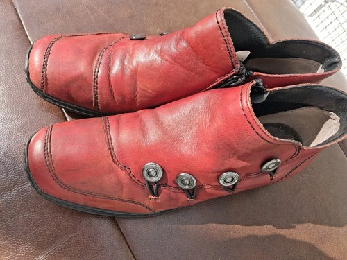Rieker dark red - red, leather